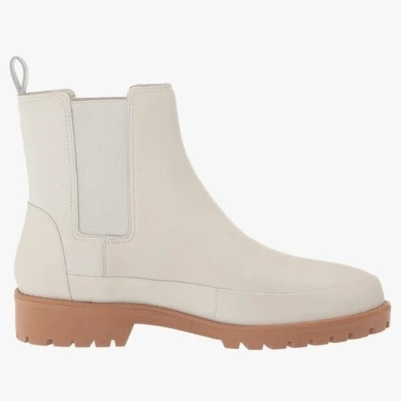 🆕 REBECCA ALLEN All Weather Chelsea Boot 9.5 Off-White - Picture 3 of 15